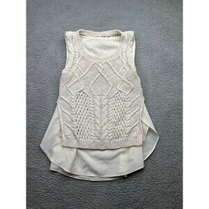 Anthropologie Moth sleeveless cable knit sweater size small